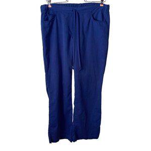 Greys Anatomy Womens M Navy Blue Elastic Waist Scrub Pants Drawstring & Pockets